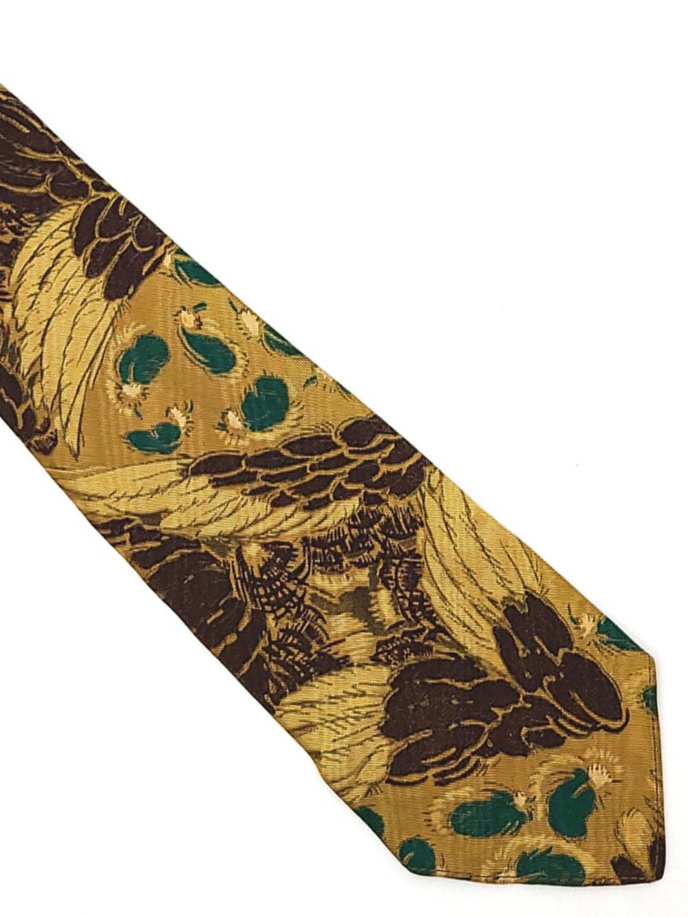 Vtg Cheney Cravats Ringneck Pheasant American Game Birds Tie Necktie 3.5 x 46